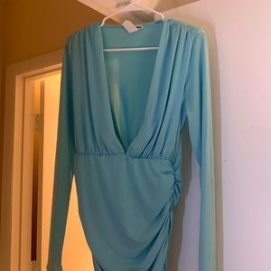 Fashion Nova Bodycon L dress- Sky Blue